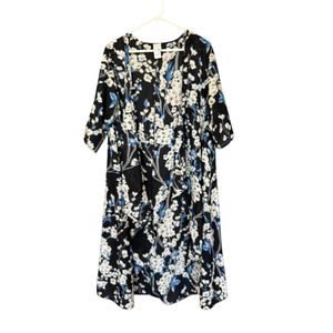 Kimono Womens One Size Black tan white blue coverup